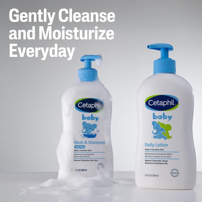 Cetaphil Baby Wash & Shampoo with Organic Calendula ,Tear Free , Paraben, Colorant and Mineral Oil Free , 13.5 Fl. Oz