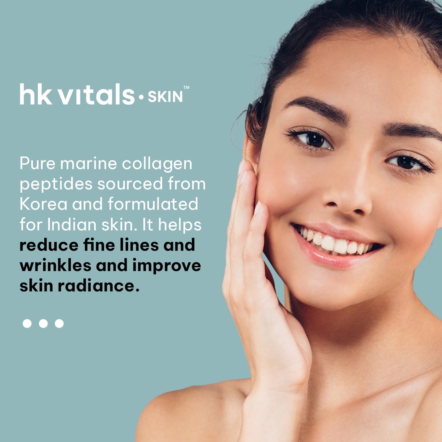 HealthKart hk vitals Korean Marine Collagen Supplement (Orange, 250g) | Supplement for Women & Men | Promotes Healthy Skin, Hair & Nails