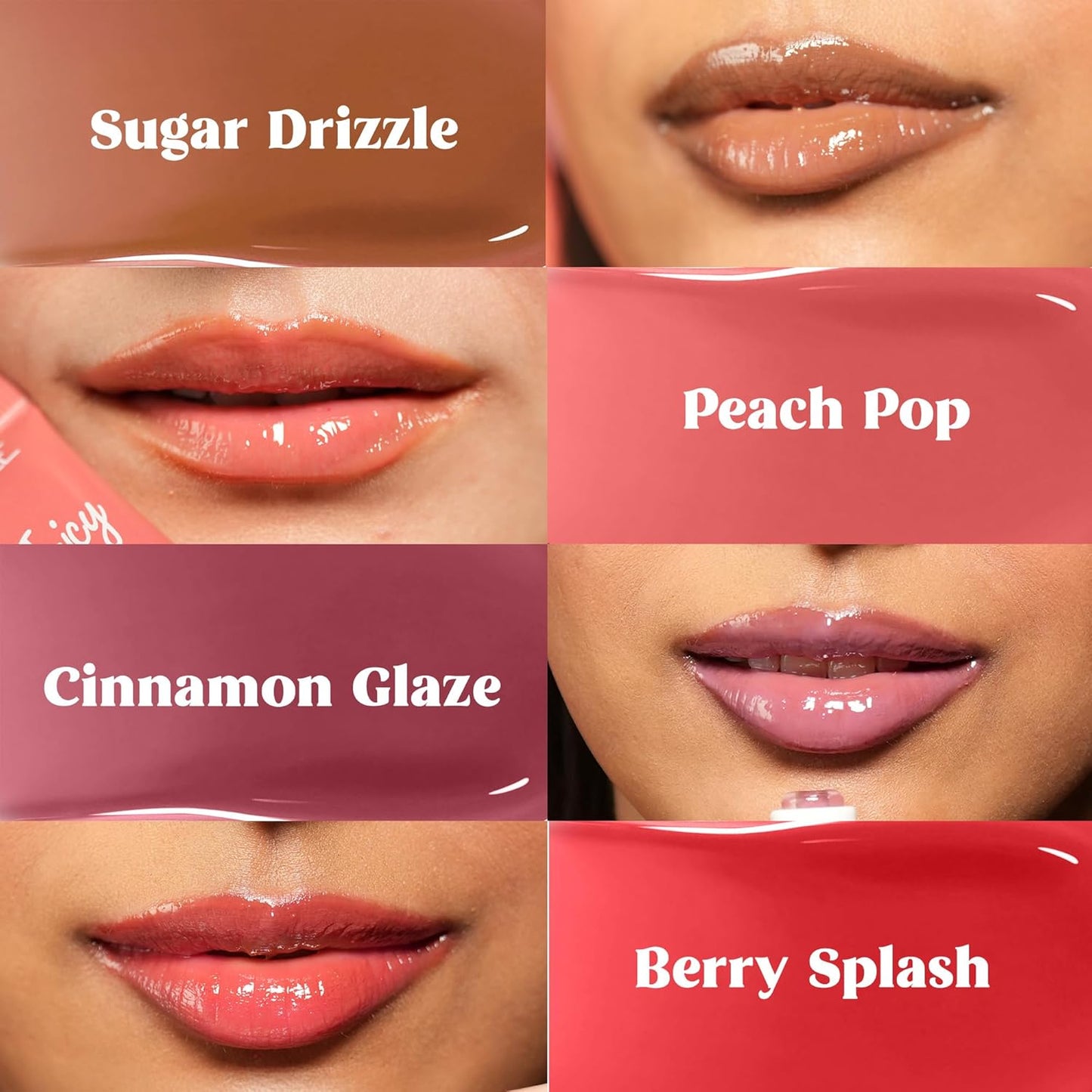 RENEE Juicy Fix Tinted Lip Balm- Sugar Drizzle | Shiny, Glossy Finish | Protects Lips With SPF 30 | Repairs & Nourishes Dry, Flaky Lips | With Peptides, Ceramides & Hyaluronic Acid | 10 g