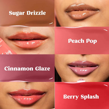 RENEE Juicy Fix Tinted Lip Balm- Sugar Drizzle | Shiny, Glossy Finish | Protects Lips With SPF 30 | Repairs & Nourishes Dry, Flaky Lips | With Peptides, Ceramides & Hyaluronic Acid | 10 g