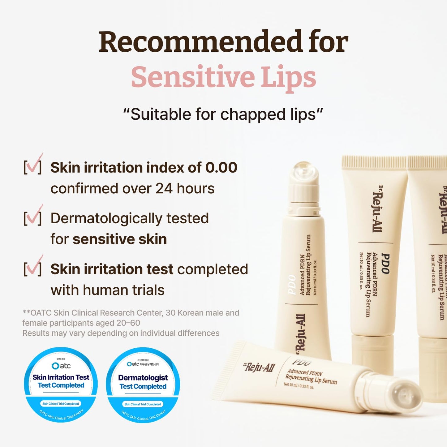 Dr.Reju-All Advanced PDRN Rejuvenating Lip Serum | Hydrating Lip Balm with Lipozip PDRN for Glowy, Dewy Lips | Gentle Exfoliating & Smoothing Lip Moisturizer (10ml)