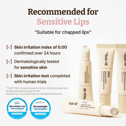 Dr.Reju-All Advanced PDRN Rejuvenating Lip Serum | Hydrating Lip Balm with Lipozip PDRN for Glowy, Dewy Lips | Gentle Exfoliating & Smoothing Lip Moisturizer (10ml)