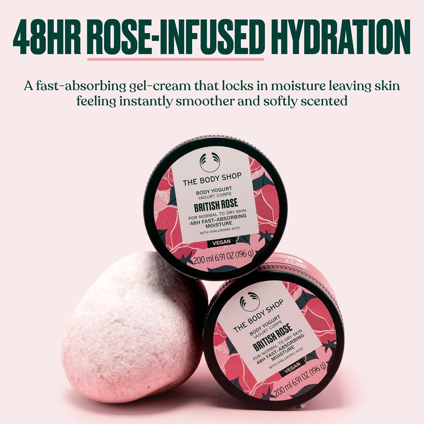 The Body Shop Vegan British Rose Body Yogurt, 200 Ml