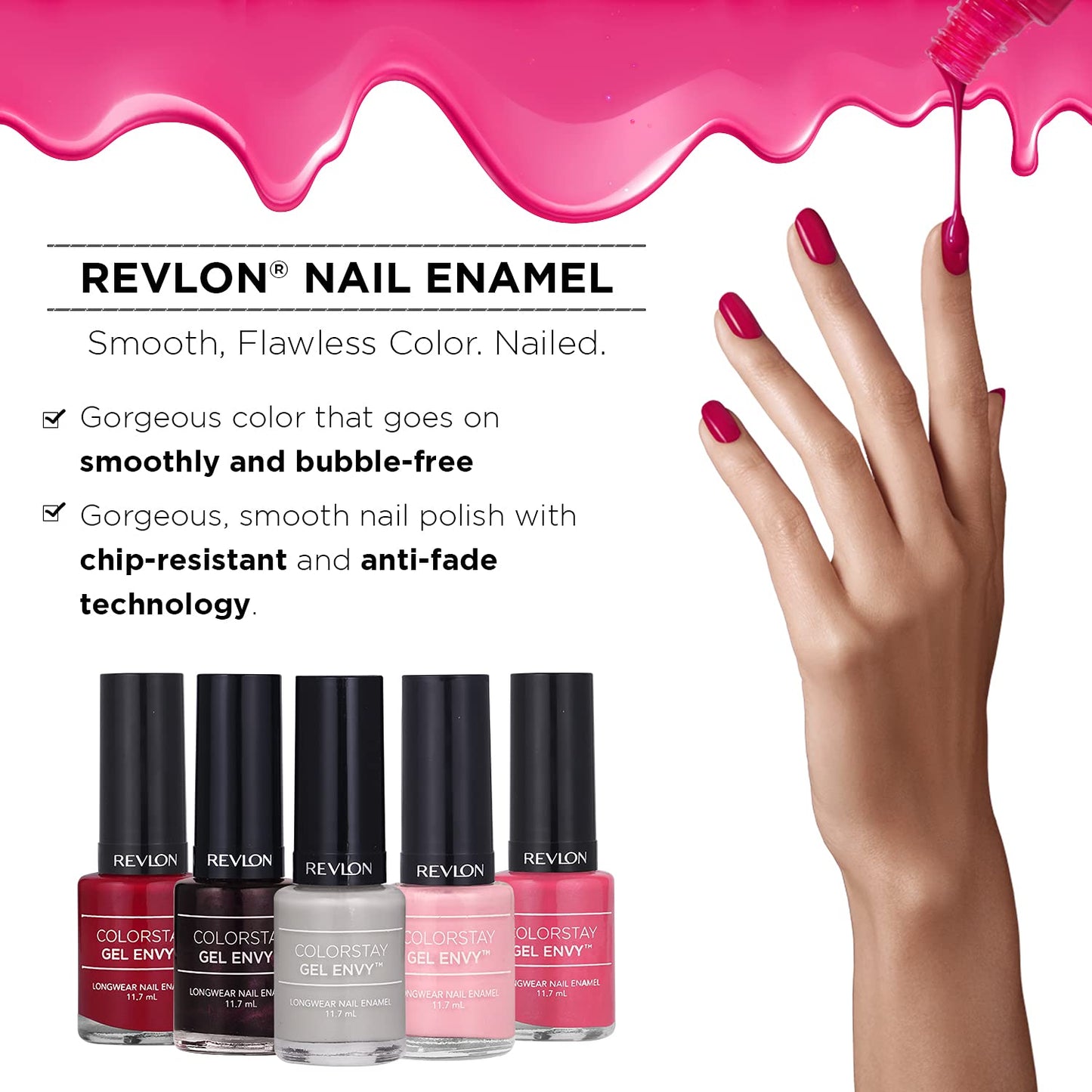 Revlon Colorstay Gel Envy Long Wear Nail Enamel, Hold Em (11.7ml)