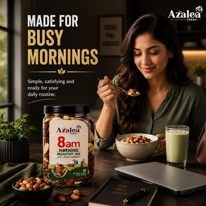 Azalea Fresh Premium Dry Fruits Mix 500gm | Healthy Trail Mix with Almonds, Cashews, Cranberries, Raisins & Seeds | Superfood Nut Mix for Daily Energy & Snacking (500 gram)