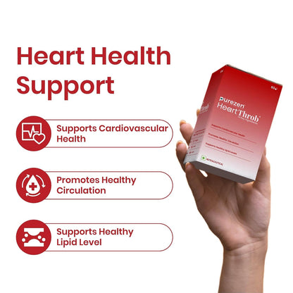 Purezen HeartThrob Heart Health Supplement, 60 Veg Capsules