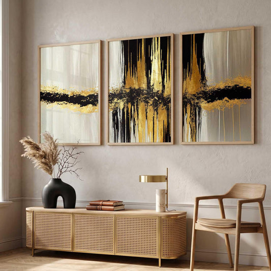 Painting for Wall Decoration - Modern Art Wall Decor Framed Painting for Living Room Bedroom - Framed Wall Posters/Paintings with Frame Set of 3 (Art 5, 10x13 inch)