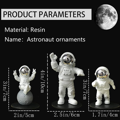 Street27® Cute Outer Space Astronaut Figurine Action Figure Toys Statue for Showpiece Home Living Room Decor Office Desktop Decoration Car Dashboard, Kids Birthday Party Gift