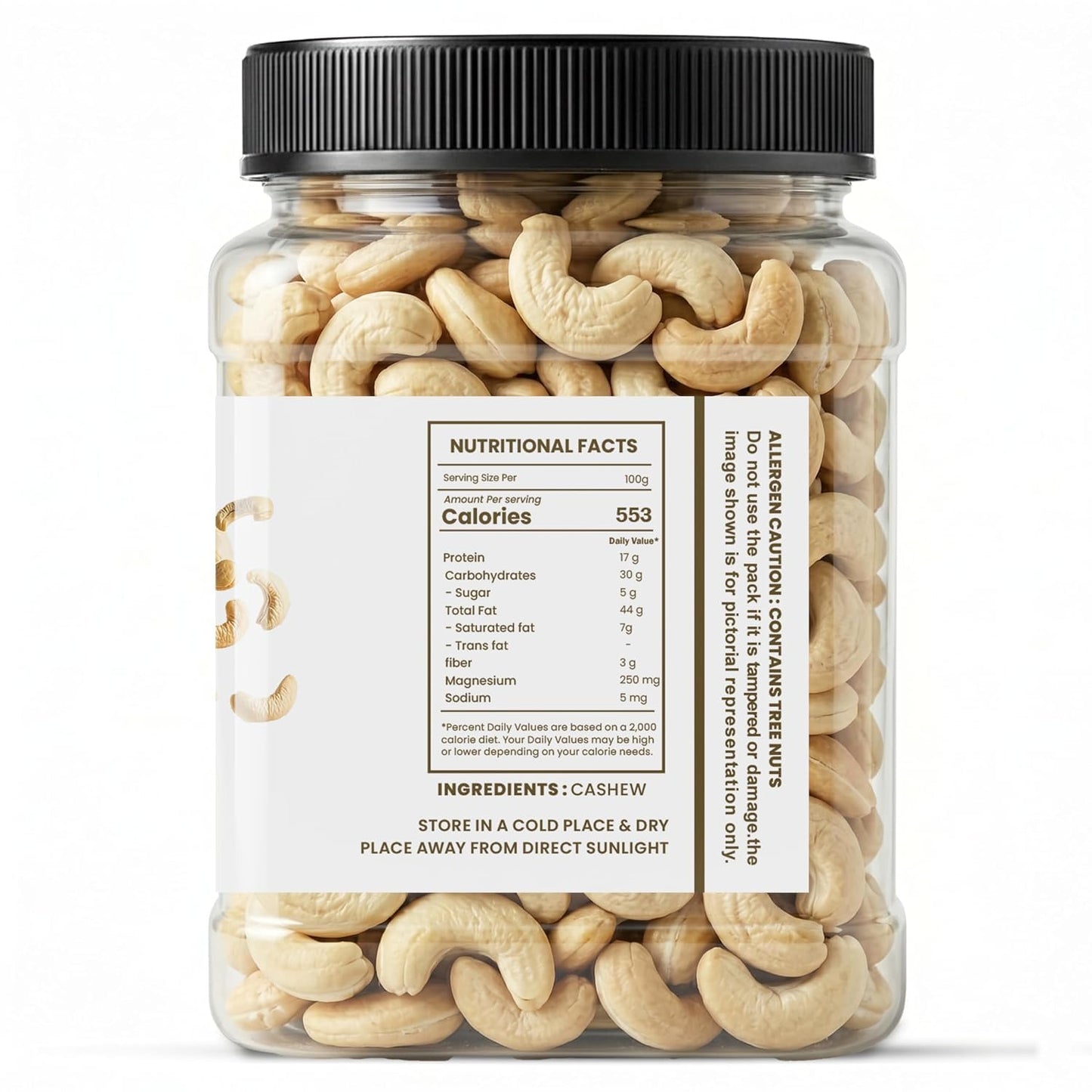 Avogro Premium Whole Cashews | Natural Kaju Crunchy Dry Fruits for Snacking Baking Cooking Desserts Hygienically Packed