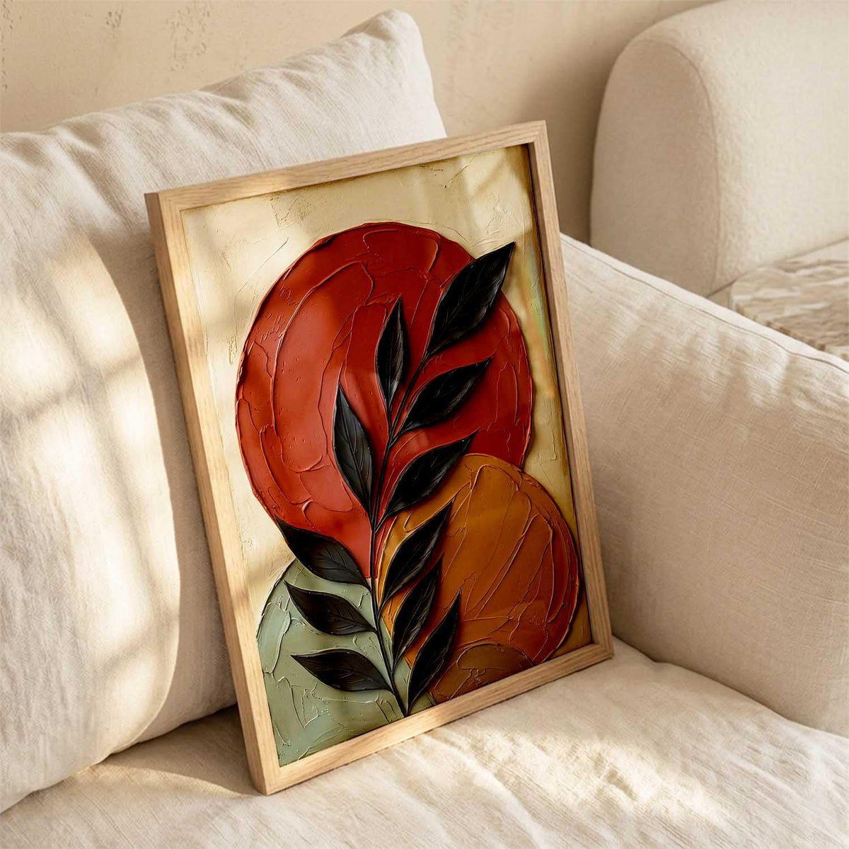 Aesthetic Botanical Art Home Decoration Painting | Floral Paintings With Frame For Living Room Bed Room Hotel Wall Decor Digital Reprint (13x17 inch)