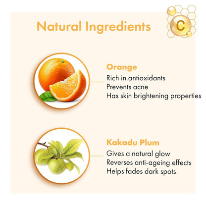 Good Vibes Vitamin C Glow Gel Creme, 50 g Skin Brightening Hydrating Moisturizing Face Cream for All Skin Types, Rich in Antioxidants & Helps Reduce Dark Spots, No Parabens & Sulphates