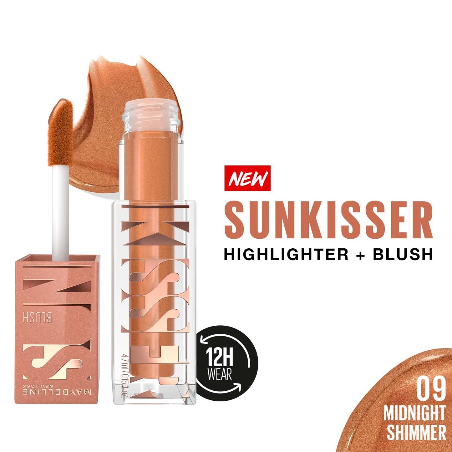 Maybelline New York Sunkisser Highlighter + Blush, 09 Midnight Shimmer | 4.7 g