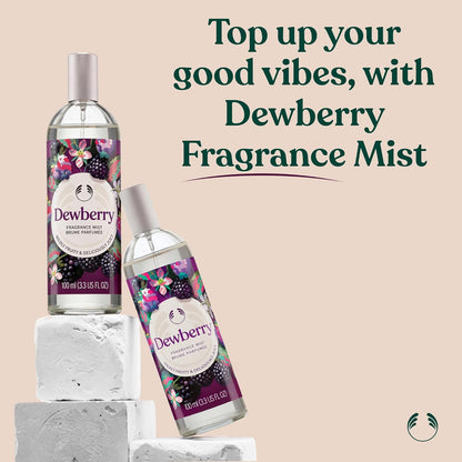 The Body Shop Dewberry Fragrance Mist 100ml Refreshing Body Spray with Fruity and Floral Scent, Lightweight Daily Fragrance with Jasmine and Musk, Vegan Certified Nostalgic Classic