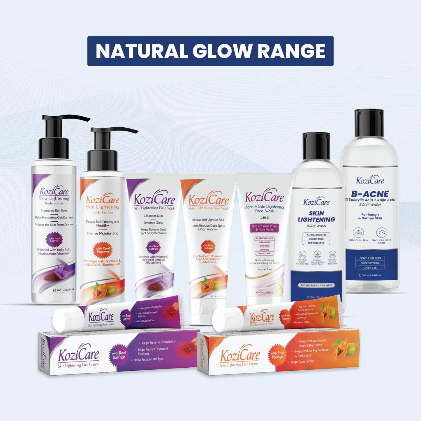 Kozicare Soap Skin Lightening Body Wash Gel | Alpha Arbutin, Niacinamide & Kojic Acid | Helps Reduces Pigmentation, Dark Spots & Uneven SkinTone |For Men & Women - 300 Ml
