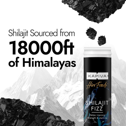 Kapiva Original Himalayan Shilajit Effervescent 20 Tablets (Pack of 2) | Boost Energy, Endurance & Stamina | Pure Shilajeet Energy Drink