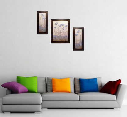 3 PC Set of Floral Paintings, Multicolor