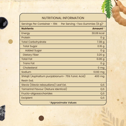 Neuherbs Pure Himalayan India's First Shilajit Resin Gummies To Improve strength, Stamina & Energy - 30 Shilajit Gummies