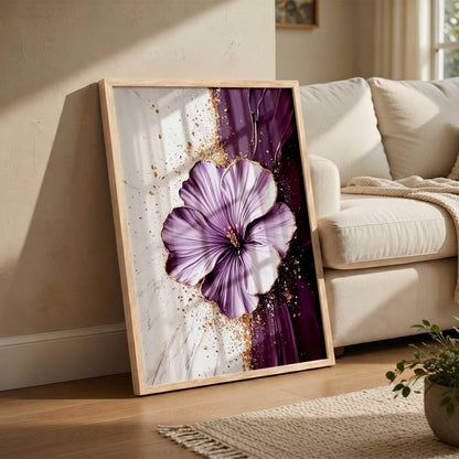 Aesthetic Floral Art Home Decoration Painting | Floral Paintings With Frame For Living Room Bed Room Hotel Wall Decor Digital Reprint (13x17 inch)
