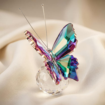 Nostrae Crystal Butterfly Show Pieces for Home Decor Living Room Decorative Items | Glass Showpieces Gift Items for Decoration | Center Table Tv Showcase Office Desk Interior Figurines