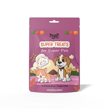 HYE Pets Super Treats for Super Pets – Freeze Dried Treats Made with Camel Milk, Beetroot & Banana | 30g