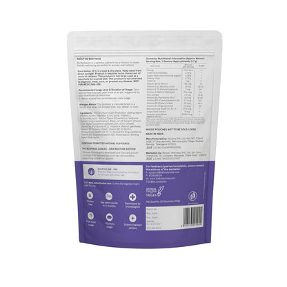 Be Bodywise Biotin Hair Gummies for Stronger, Shinier Hair & Nails | With Biotin, Zinc, Folic Acid, Fibre & Multivitamins | Strawberry Flavor | No Added Sugar & Gut Friendly | 120 Day Pack