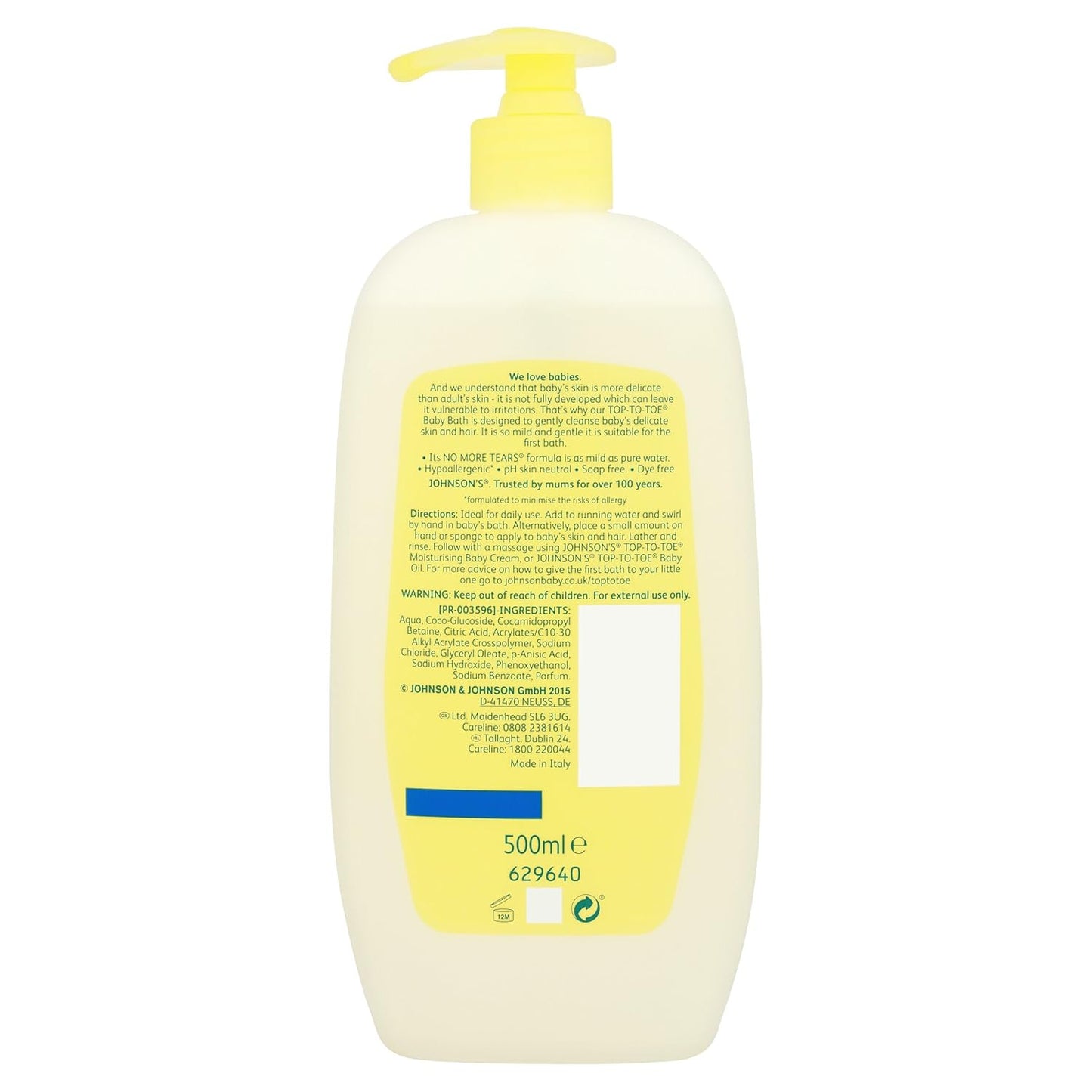 Johnson's Baby Top to Toe Bath 500 ml
