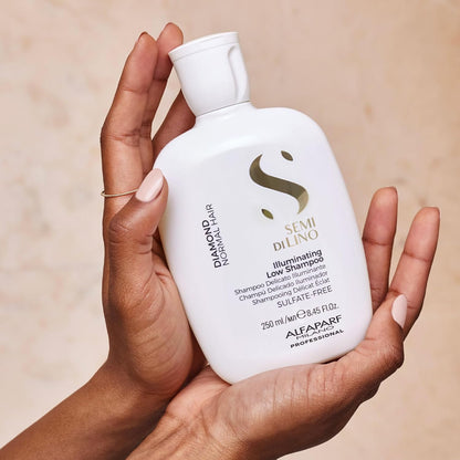 Alfaparf Milano Professional Diamond Shampoo -For INSTANT SHINY HAIR - Normal Hair, Adds Radiance - Sulfate, Paraben and Paraffin Free, Safe for Color Treated Hair, Professional Salon Quality - 250ml