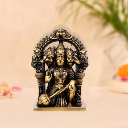 Panchmukhi Hanuman Idol for Home Decor & Puja, Decorative Lord Hanuman Murti for Office Desk, Temple