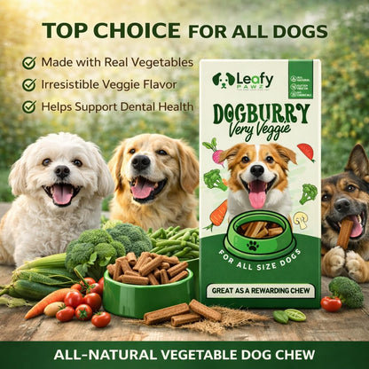 LeafyPaws Dogburry Dog Treats (35g) | Grain Free, Lactose Free, 100% Natural Reward Snack | No Added Preservatives | Healthy Training Treats for All Breeds (Very Veggie)