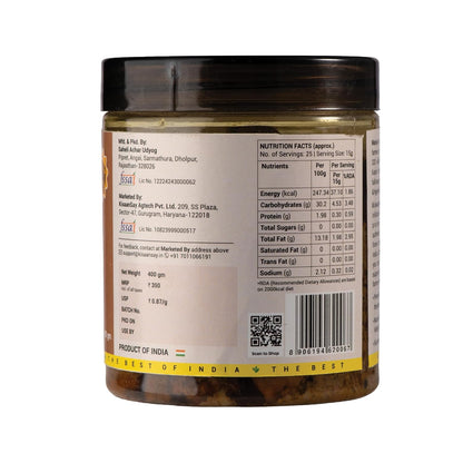 KisaanSay Rajasthani Water Chestnut Pickle 400GM | Rajasthani Singhara | Natural Sun Dried | Singhare ka Achar | Spicy Homemade Achaar With Mustard Oil | Teekha Ghar Ka Pickle | No Garlic | No Chemical Preservatives| spicy singhada pickle