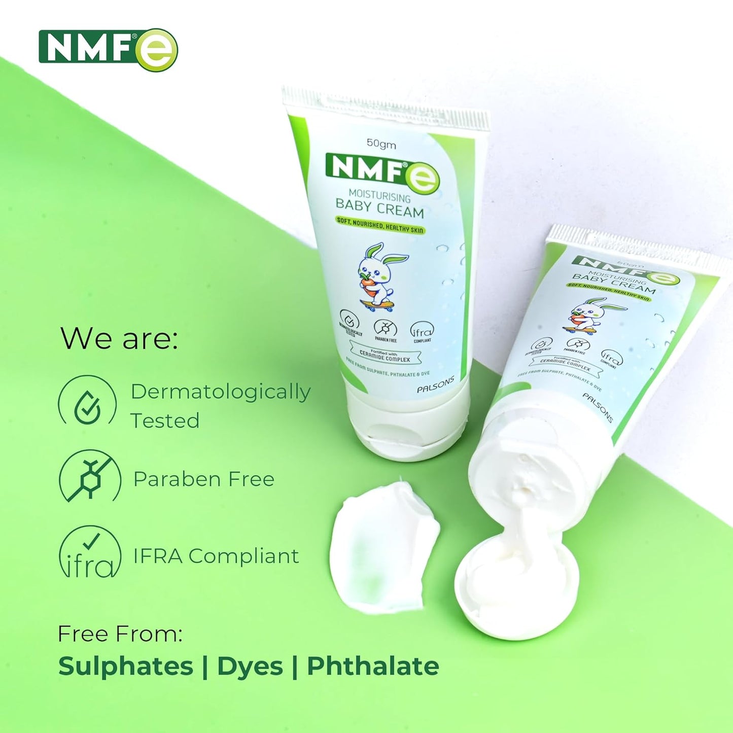 NMFe Baby Cream 50gm for All Skin Types | Vitamin E | Aloe Vera