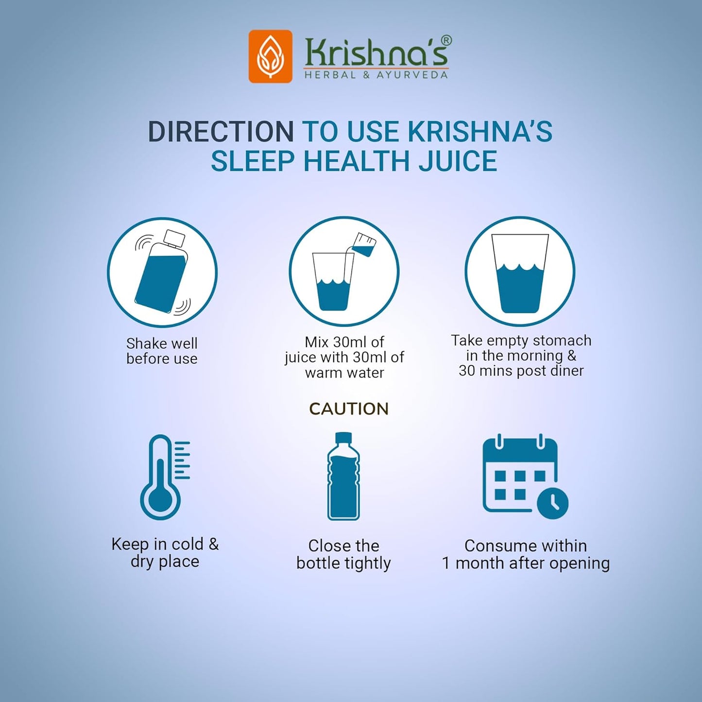 KRISHNA'S HERBAL & AYURVEDA Sleep Health Juice 1000 ml | For healthy sleep cycle | Restores sleep Naturally | Manage anxiety & stress