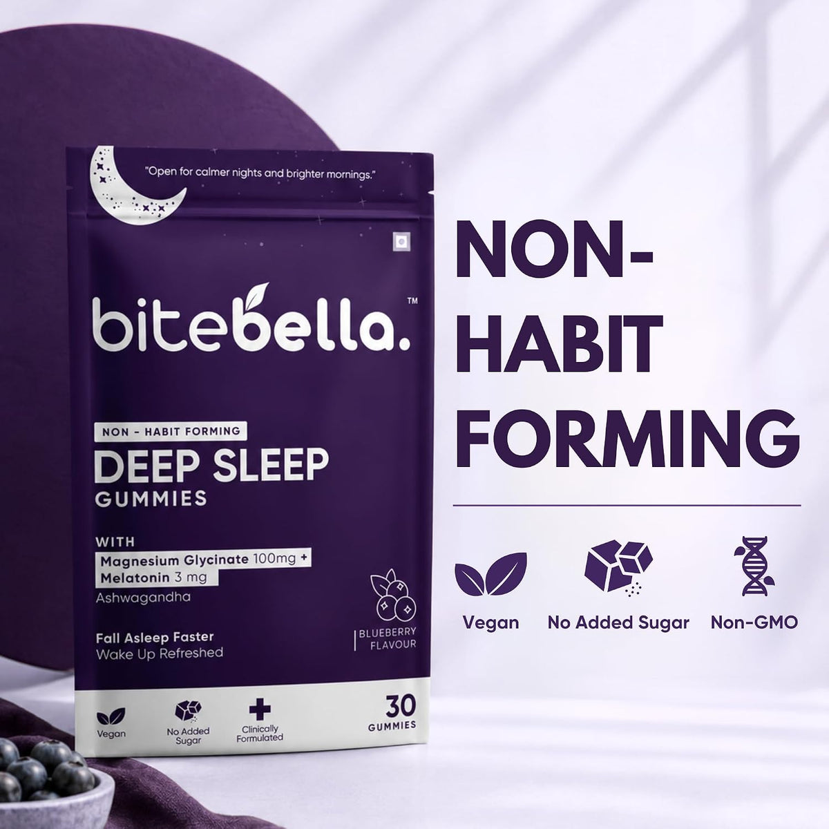 Deep Sleep Gummies | Magnesium Glycinate 100mg + Melatonin 3mg | Fall Asleep Faster, Wake Up Refreshed | 30 Gummies