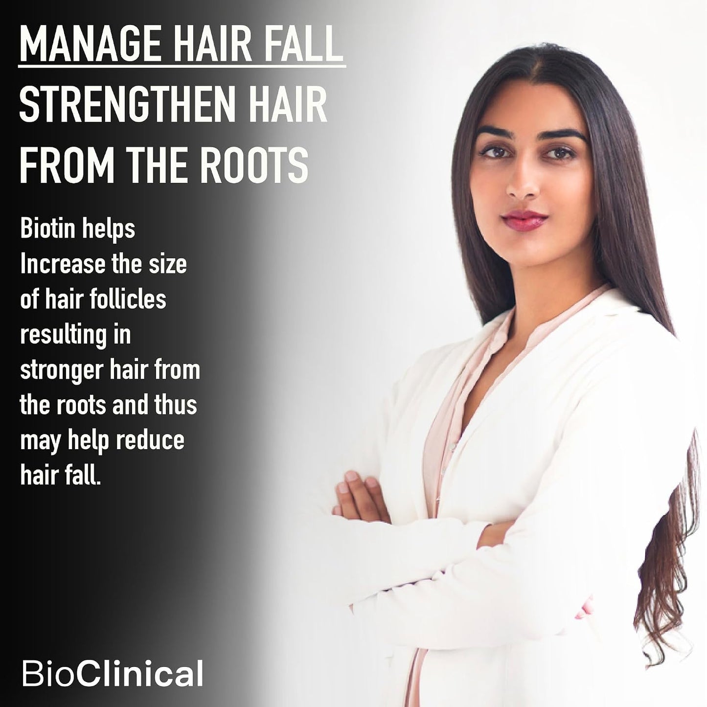 BioClinical Biotin Tablets for Hair Growth - Biotin 10000mcg for Hair,Skin & Nails - Supplement for Men & Women Hair Growth - Vegan Vitamin B 7 -PureVe Forte Medicine -120 Veg Tablets