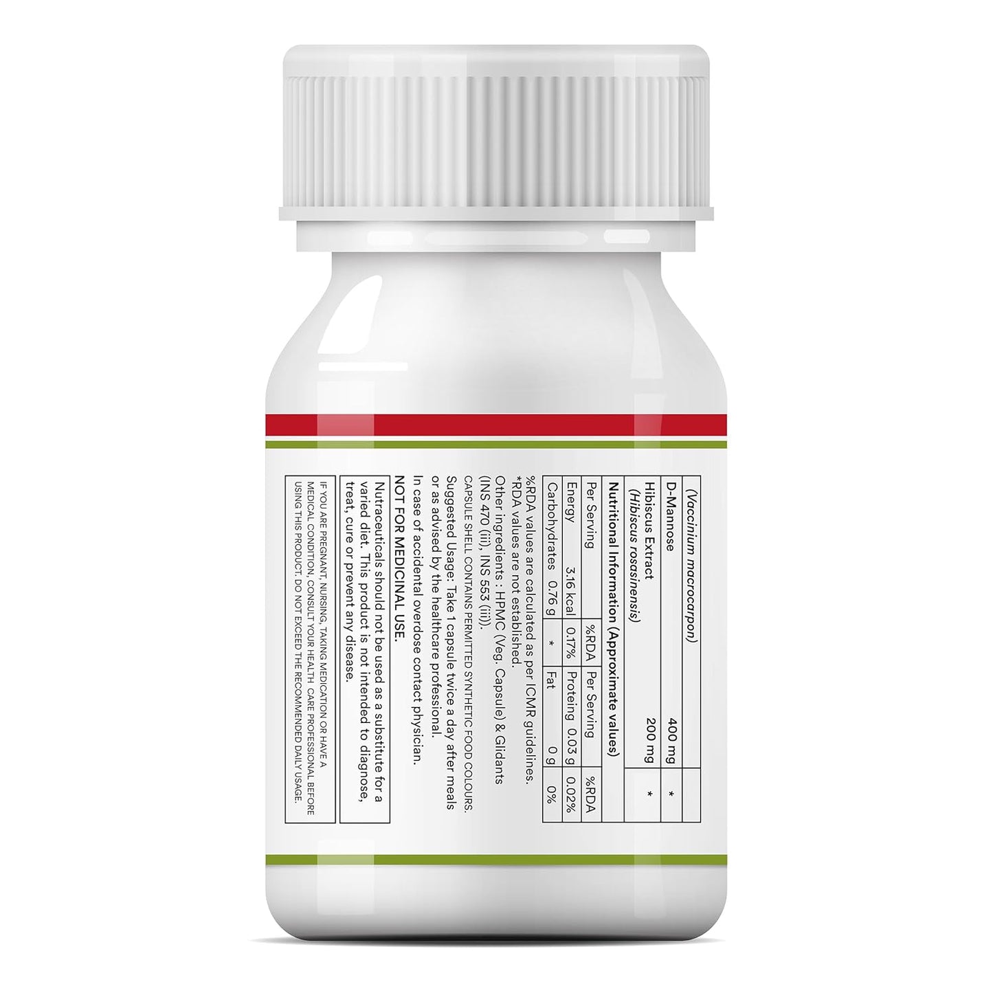 INLIFE Cranberry Capsules for Urinary Tract | D-Mannose Hibiscus Extract | Health Supplement for UTI | Men Women - 60 Vegetarian Capsules (Pack of 1, 60)