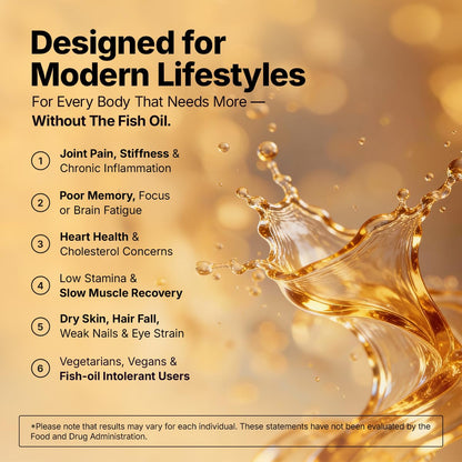 Autoimmunity Care Vegan Omega 3 Oil – Algal Oil Omega-3 with EPA DHA & Astaxanthin | Veg Omega3 Supplement for Heart, Brain, Eyes, Skin & Joints | Better than Fish Oil Omega3 | High EPA DHA | 25 Servings
