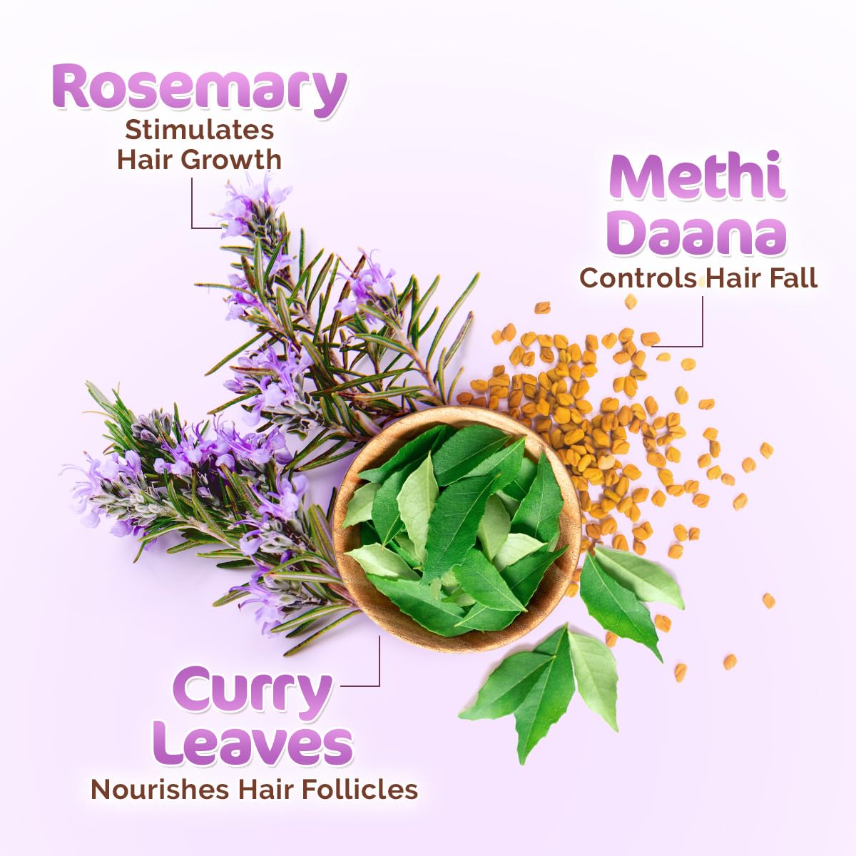 Mamaearth Rosemary Hair Growth Oil with Rosemary & Methi Dana for Promoting Hair Growth - 150 ml | Controls Hair Fall | Strengthens Hair