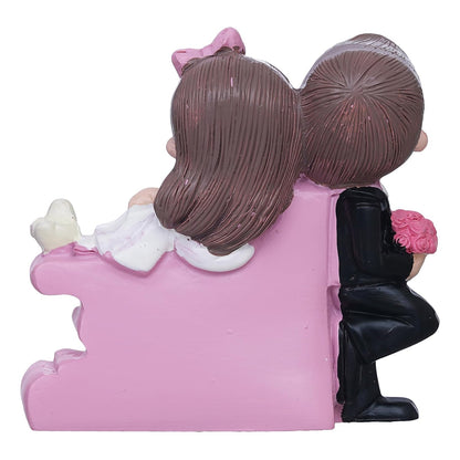 eCraftIndia Valentine Gift for Girlfriend Boyfriend | Love Cute Couple Statue Decorative Showpiece (Resin) Valentine Day Gift for Husband Wife Her Him Valentines Day Decoration Items