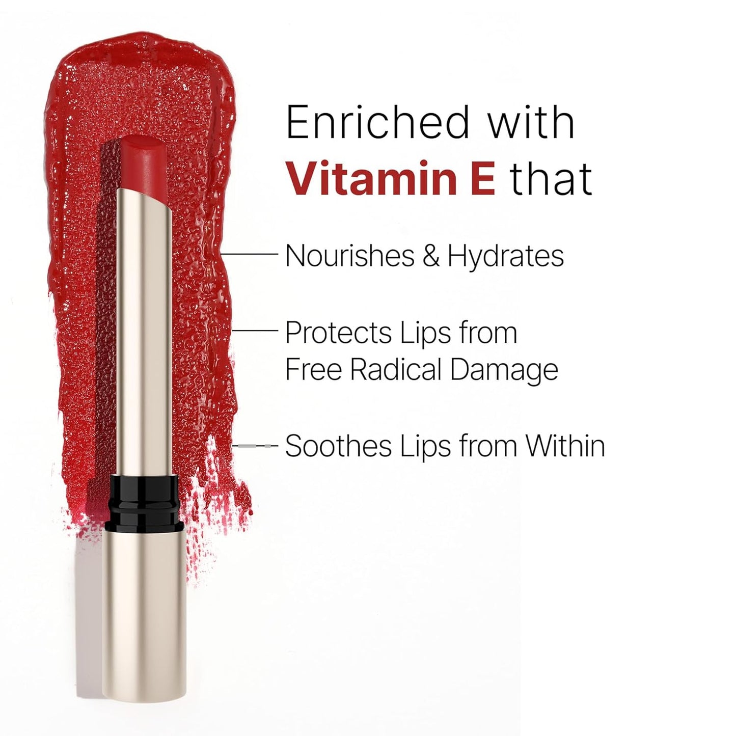 Swiss Beauty Select High On Shine Creamy Lipstick | With Mirror-shine finish | Enriched with Vitamin E | Shade- Supreme Nude, 1g |