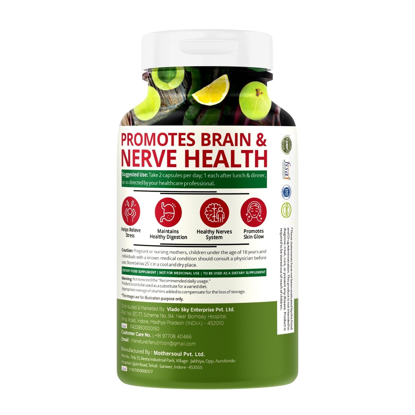 NatureLife Nutrition Plant Based Vitamin B12-60 Caps