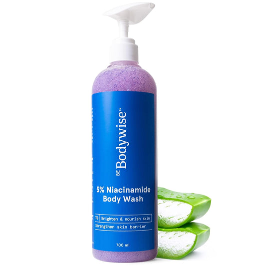 Be Bodywise 5% Niacinamide Brightening Body Wash 700ml | Hydrates & Deep Cleanses Skin | For Glowing & Hydrated Skin | With Aloe vera, Vitamin B3 & E | For All Skin Types