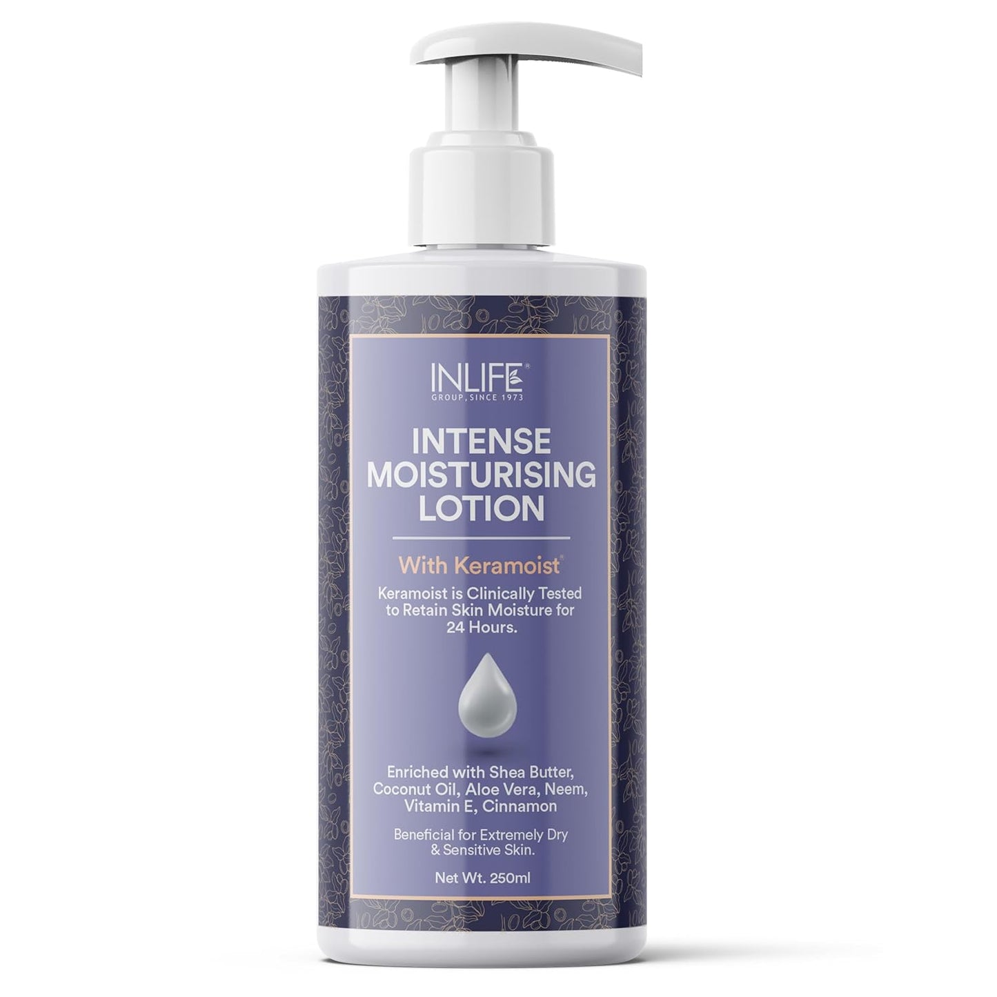 INLIFE Intense Moisturizing Lotion for Dry Skin | Shea Butter Body Lotion | Face, Body | Ultra Hydrating Moisturizer | Bottle with Pump - 250ml