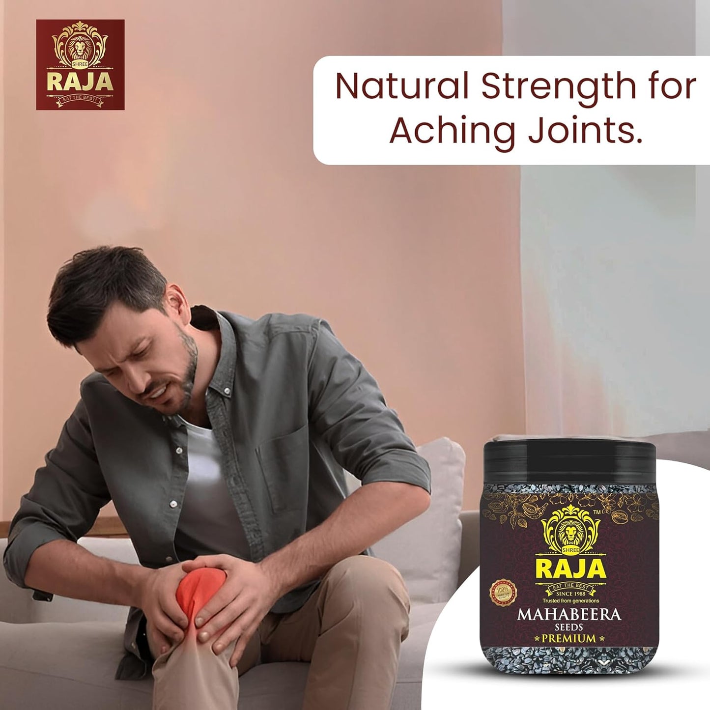 Shree Raja Mahabeera Seeds 250gm (Pack of 1) Natural Relief for Knee Pain and Joint Wellness Premium Mahabeera Seeds for Knee Pain Relief, Bone Health for Daily Use