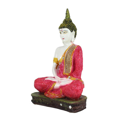 Red Buddha Decorative Showpiece - 24 cm