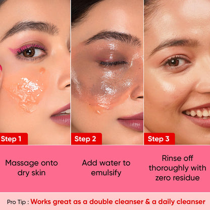 Zephivo Dot & Key Strawberry Dew Cleansing Balm | For Clean, Smooth & Dewy Skin | Makeup Remover Balm |Non Greasy Makeup Cleanser Face Scrub | Cleanses Dirt, Makeup & Sunscreen | For All Skin Types | 70ml
