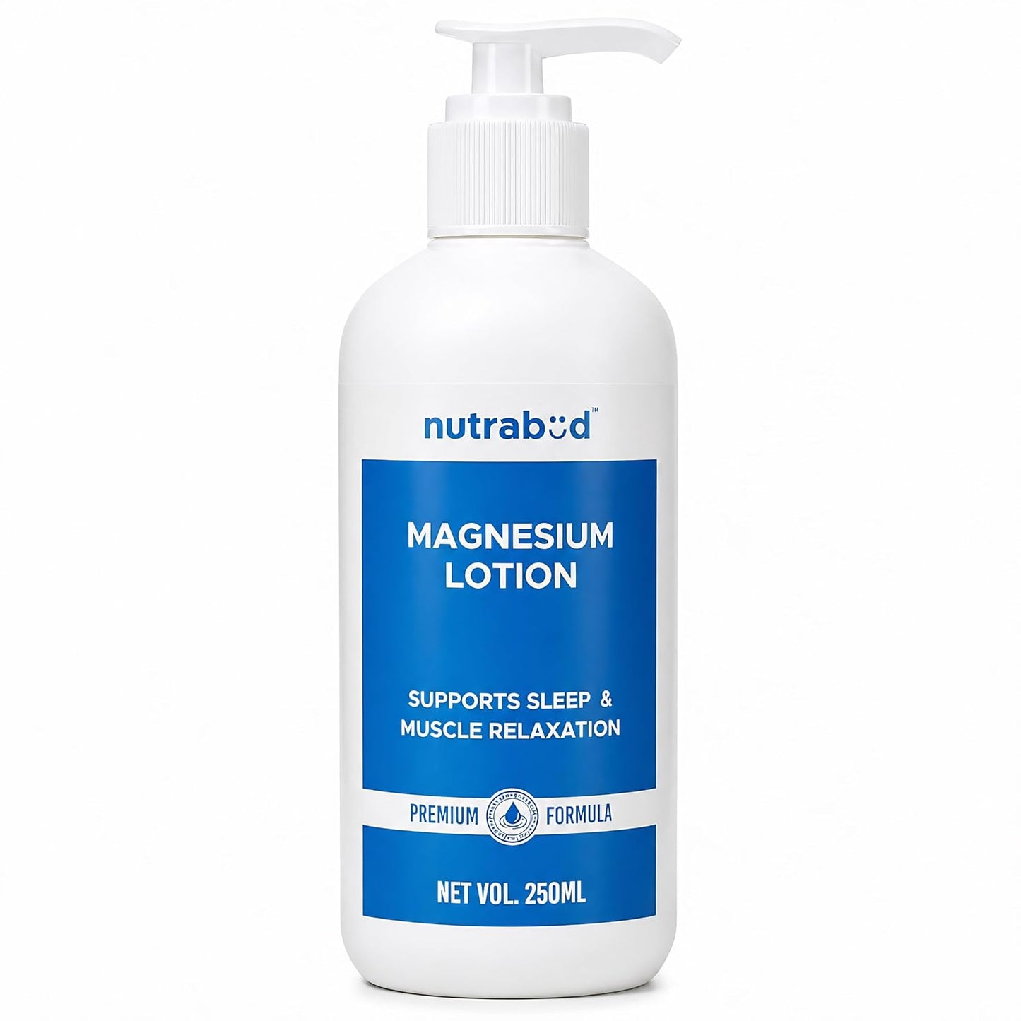 Nutrabud Magnesium Sleep Body Lotion - 250ml | Topical Magnesium Chloride Supplement for Muscle Recovery, Better Sleep | Magnesium Oil Supports Deep Sleep, Recovery from Cramps, Fitness (250ml (Pack of 1))