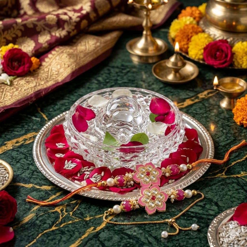SAUDEEP INDIA Vastu Feng Shui Crystal Turtle Tortoise with Plate for Good Luck, Wealth & Prosperity | Free Couple Rakhi for Bhaiya Bhabhi | Raksha Bandhan Gift & Home Decor Combo