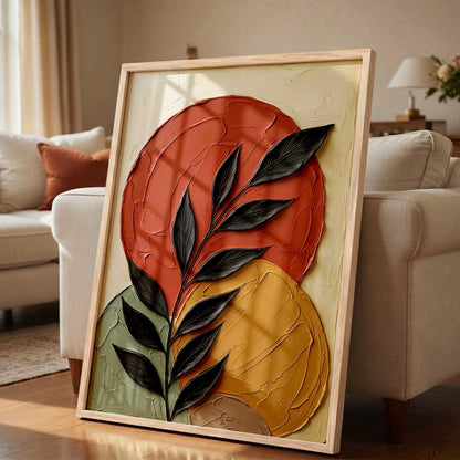 Aesthetic Botanical Art Home Decoration Painting | Floral Paintings With Frame For Living Room Bed Room Hotel Wall Decor Digital Reprint (13x17 inch)
