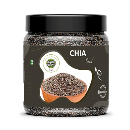 Happy Harvest Chia Seeds | Raw & Non GMO Chia Seeds | Rich in Fiber, Calcium & Protein | Superfood Seeds for Weight Management