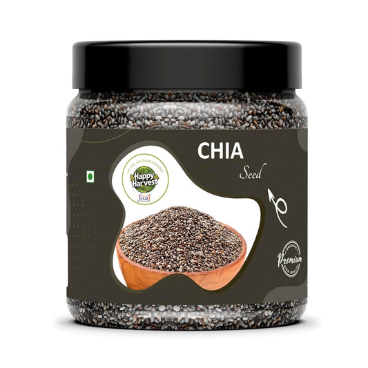 Happy Harvest Chia Seeds | Raw & Non GMO Chia Seeds | Rich in Fiber, Calcium & Protein | Superfood Seeds for Weight Management